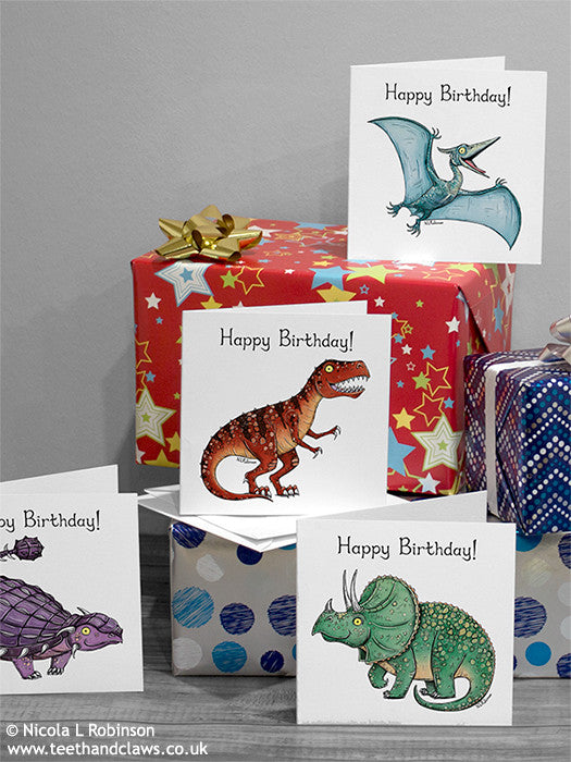 New Dinosaur Birthday Cards... Happy Birthday!