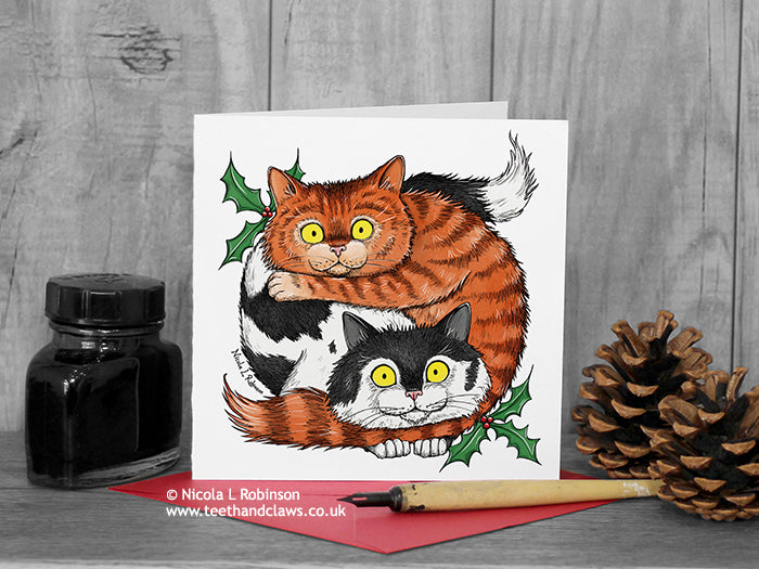 Cat Christmas Cards © Nicola L Robinson | Teeth and Claws