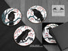 Crow Coasters Set © Nicola L Robinson | www.teethandclaws.co.uk