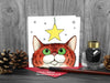 Cat Christmas Card - Cat and Star © Nicola L Robinson | Teeth and Claws