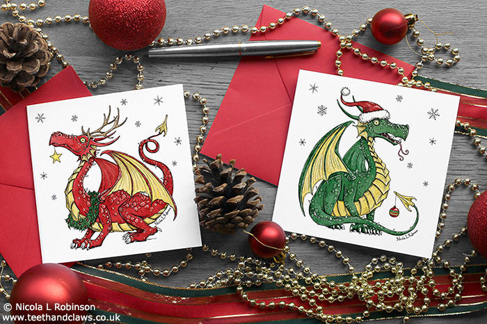 Alternative Christmas Cards - Dragons, Cats and Festive bats!