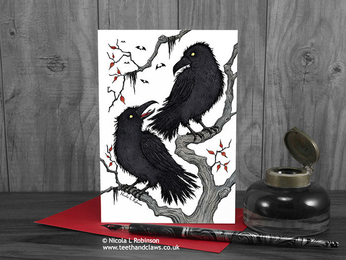 Ravens Love Card © Nicola L Robinson | Teeth and Claws