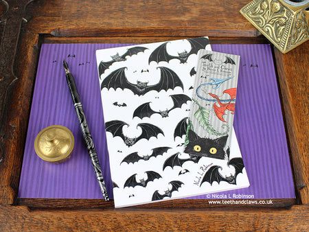 Gothic bats notebook Journal UK @ Nicola L Robinson | Teeth and Claws