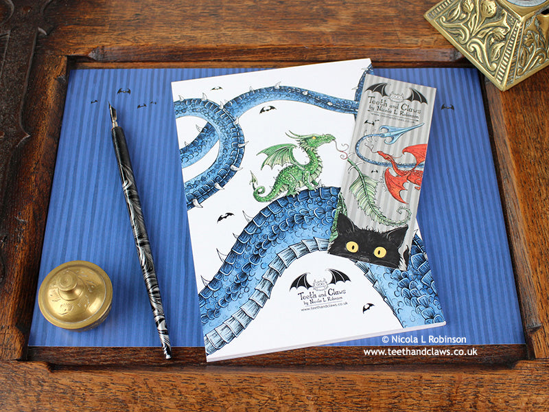 Blue Dragon notebook Journal UK @ Nicola L Robinson | Teeth and Claws