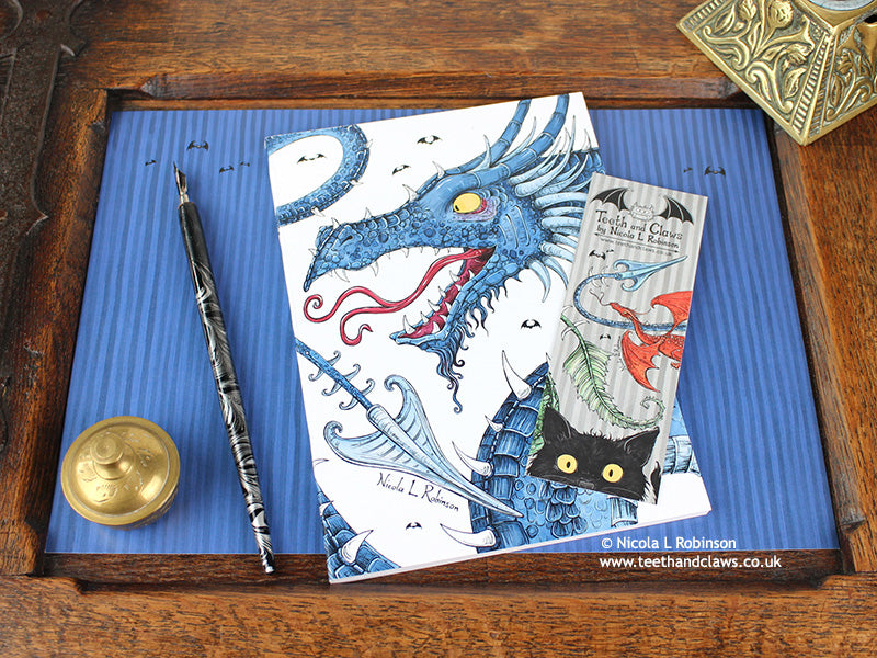 Blue Dragon notebook Journal UK @ Nicola L Robinson | Teeth and Claws