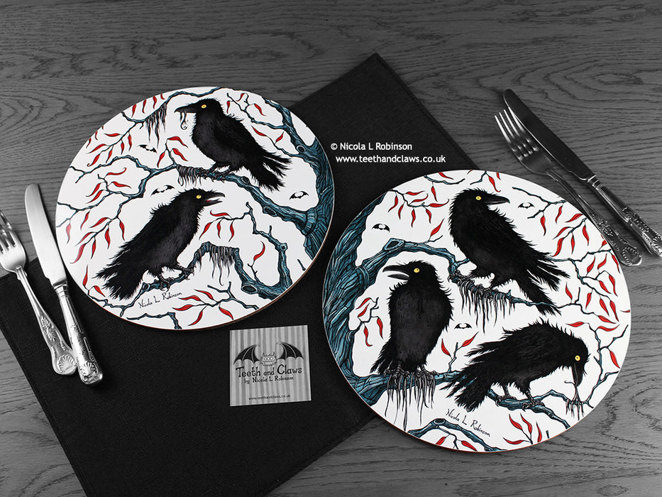 Crows Placemat © Nicola L Robinson | www.teethandclaws.co.uk