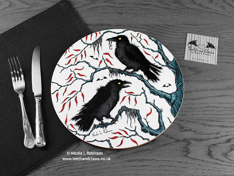 Crows Placemat © Nicola L Robinson | www.teethandclaws.co.uk