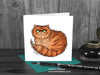 Ginger Persian Cat Card © Nicola L Robinson | Teeth and Claws