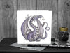 Lilac Dragon Greeting Card © Nicola L Robinson | Teeth and Claws