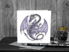 Dragon Greeting Card - Purple Flying Dragon © Nicola L Robinson | Teeth and Claws