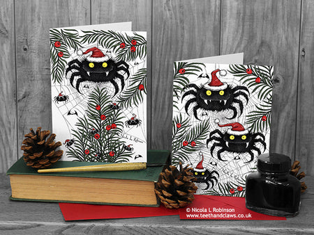 Spider Christmas Cards - Gothic Christmas © Nicola L Robinson | Teeth and Claws