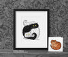 Black and White Persian Cats - Cat Decor Gift - Art Print © Nicola L Robinson | Teeth and Claws www.teethandclaws.co.uk