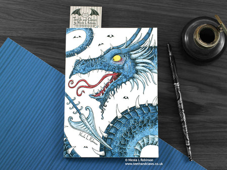 Blue_Dragon_Notebook www.teethandclaws.co.uk © Nicola L Robinson