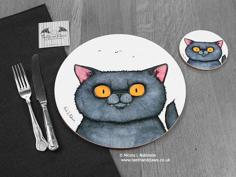 British Shorthair Cat place mat © Nicola L Robinson | www.teethandclaws.co.uk