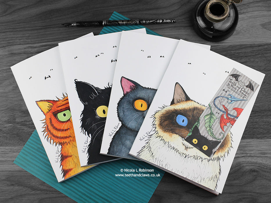 Cat Notebooks www.teethandclaws.co.uk © Nicola L Robinson