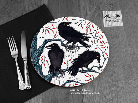 Crows place mat © Nicola L Robinson | www.teethandclaws.co.uk