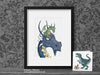 Dragon Nursery Art Print - Daddy Dragon © Nicola L Robinson | Teeth and Claws www.teethandclaws.co.uk