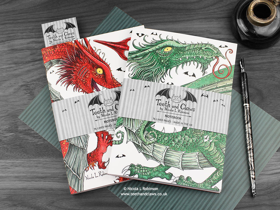 Dragon Notebooks www.teethandclaws.co.uk © Nicola L Robinson