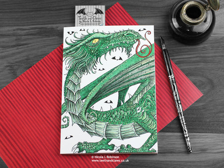 Green Dragon Notebook www.teethandclaws.co.uk © Nicola L Robinson