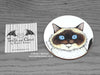 Cat Coaster - Birman Cat © Nicola L Robinson | www.teethandclaws.co.uk