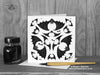 Gothic Bat Greeting Card - Geometric Bats - Three © Nicola L Robinson | Teeth and Claws
