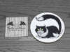 Cat Coaster - Tuxedo Cat © Nicola L Robinson | www.teethandclaws.co.uk