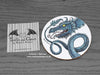 Dragon Coaster - Blue Serpent Dragons © Nicola L Robinson | Teeth and Claws www.teethandclaws.co.uk