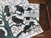 Crows Organic Cotton Tea Towel © Nicola L Robinson | Teeth and Claws