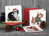 Cat Christmas Cards - Set of 6 Cat Cards © Nicola L Robinson | Teeth and Claws