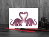 Dinosaur Valentine / Wedding / Anniversary Card © Nicola L Robinson | Teeth and Claws
