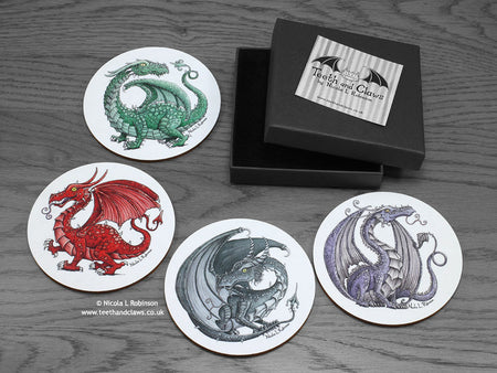 Dragon Coasters © Nicola L Robinson | www.teethandclaws.co.uk