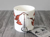 Red Flying Dragons - Fine Bone China Mug © Nicola L Robinson | Teeth and Claws