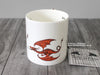 Red Flying Dragons - Fine Bone China Mug © Nicola L Robinson | Teeth and Claws