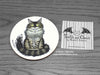 Cat Coaster - Maine Coon Cat © Nicola L Robinson | www.teethandclaws.co.uk