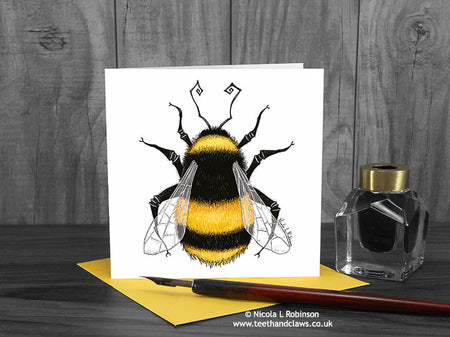 Bee Card - Bumble Bee © Nicola L Robinson | Teeth and Claws
