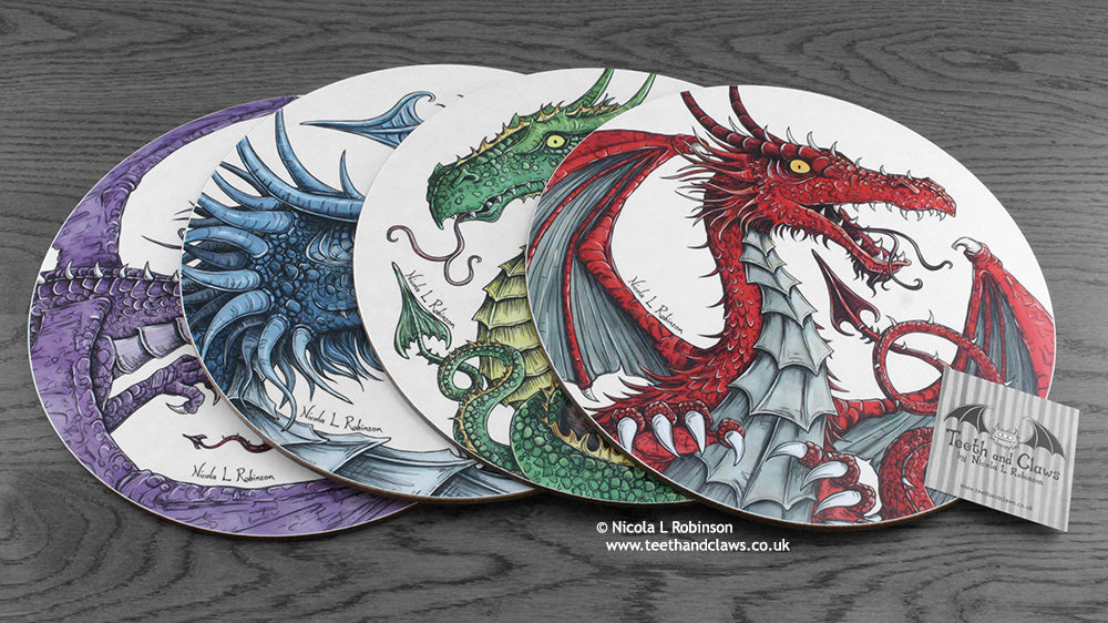 Dragon place mats © Nicola L Robinson | www.teethandclaws.co.uk