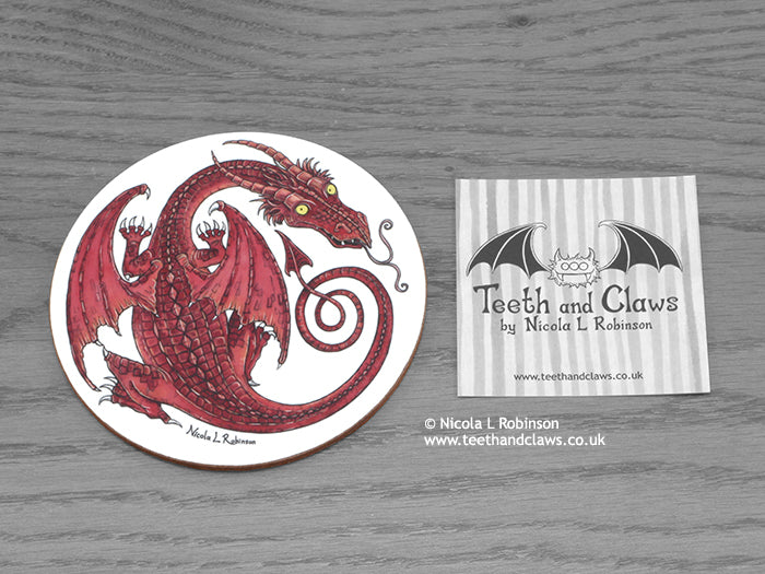 Dragon Coaster - Red Dragon - Round