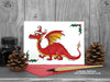Dragon Christmas Card - Red Welsh Dragon © Nicola L Robinson | Teeth and Claws