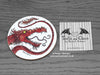 Dragon Coaster - Red Serpent Dragon © Nicola L Robinson | Teeth and Claws www.teethandclaws.co.uk