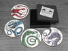 Dragon Coasters Dragon Gift Box © Nicola L Robinson | Teeth and Claws www.teethandclaws.co.uk