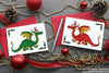 Dragon Christmas Card - Red Welsh Dragon © Nicola L Robinson | Teeth and Claws