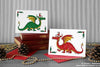 Dragon Christmas Card - Green Dragon © Nicola L Robinson | Teeth and Claws