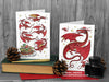 Red Dragon Christmas Cards - Set of 6 © Nicola L Robinson | Teeth and Claws