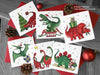 Dinosaur Christmas Card - T rex © Nicola L Robinson | Teeth and Claws