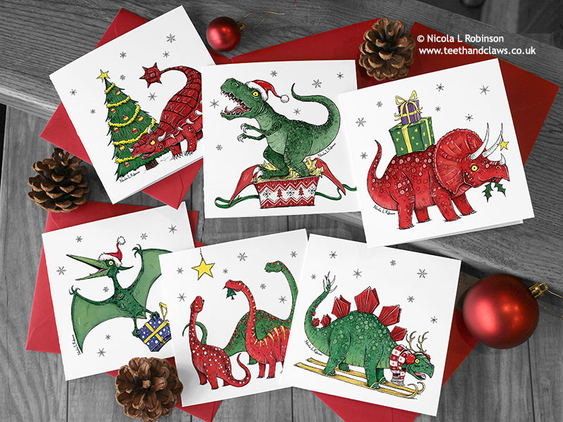 Dinosaur Christmas Card - Ankylosaurus
